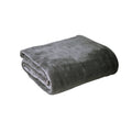 Hotel Living Super Soft Coral Fleece Blanket Single 160x210 cm - Grey - SuperSaverAU - view 1