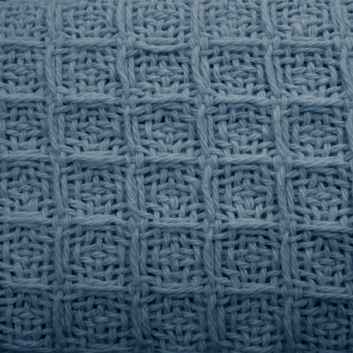Cotton Waffle Blanket Dusk Blue 300GSM Single - Soft Touch, Machine Washable - SuperSaverAU - view 3
