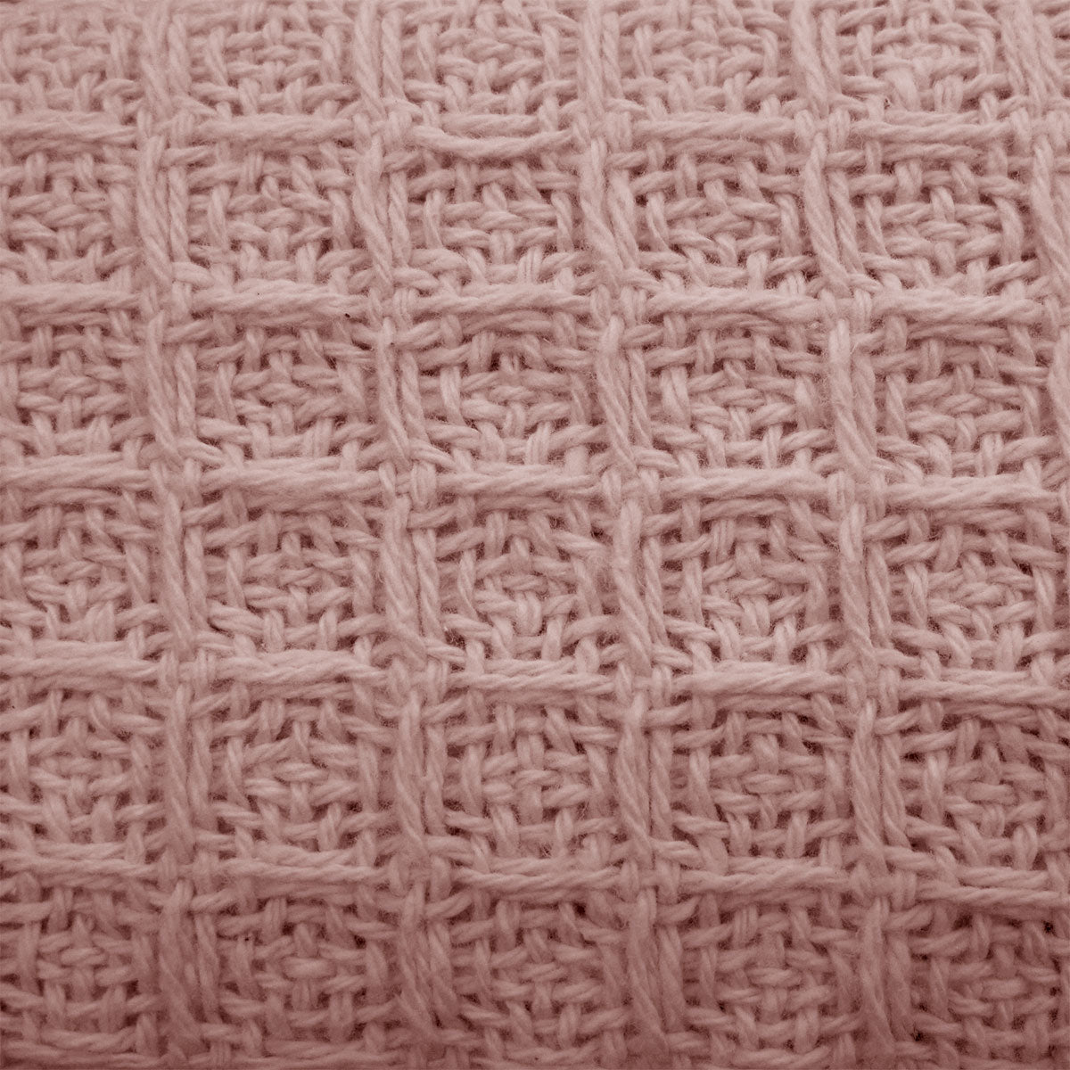 Cotton Waffle Blanket Dusty Pink King - 300GSM, Soft Touch, Machine Washable - SuperSaverAU - view 3