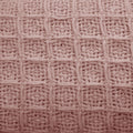 Cotton Waffle Blanket Dusty Pink Single 300GSM Soft Touch 100% Cotton - SuperSaverAU - view 3