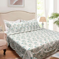 Hotel Living 3 Pce Light Weight Microfiber Comforter Set Queen/King Floral Teal - SuperSaverAU - view 1