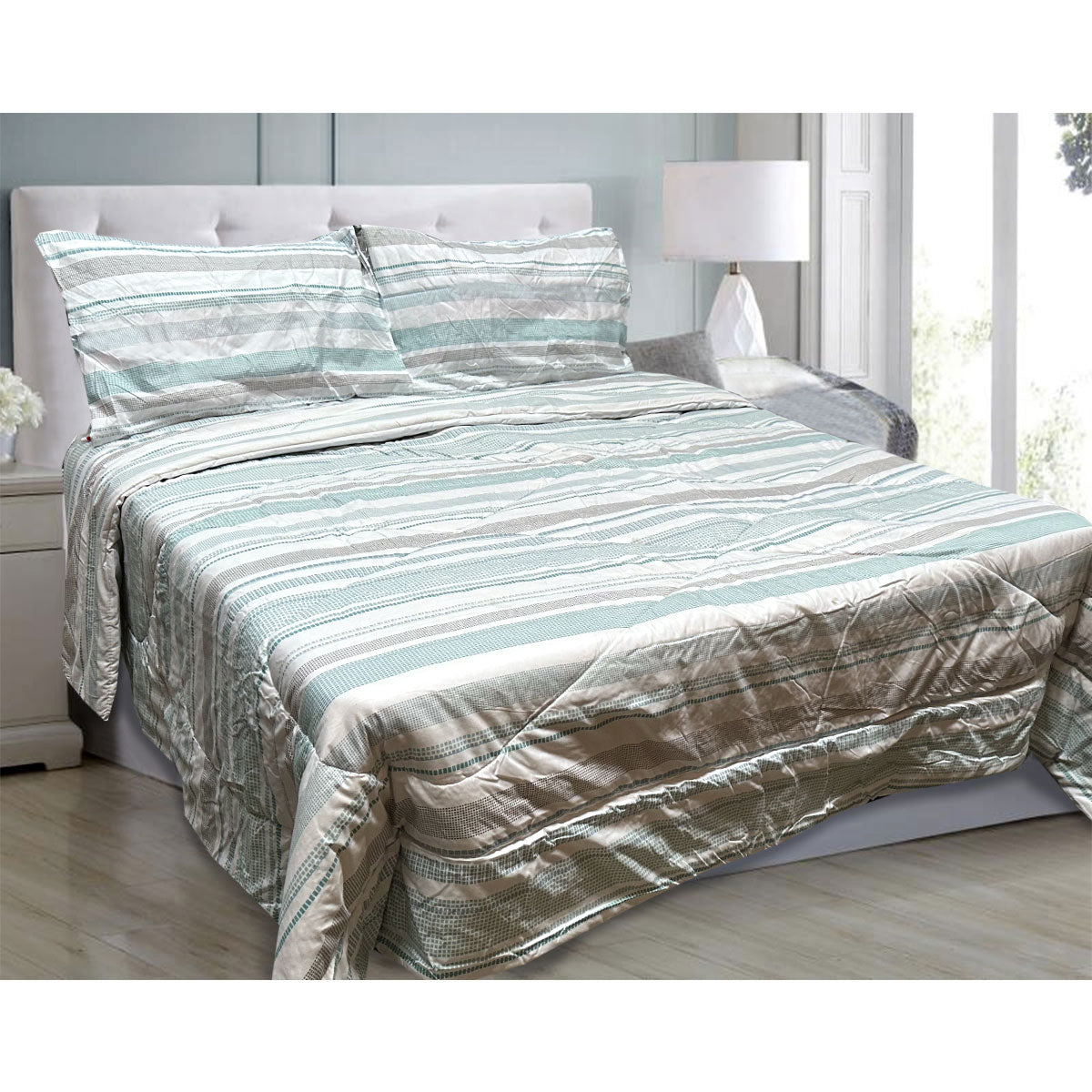 Hotel Living 3 Pce Light Weight Microfiber Comforter Set Queen/King Reversible - SuperSaverAU - view 1