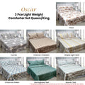 Hotel Living 3 Pce Light Weight Microfiber Comforter Set Queen/King Reversible - SuperSaverAU - view 2