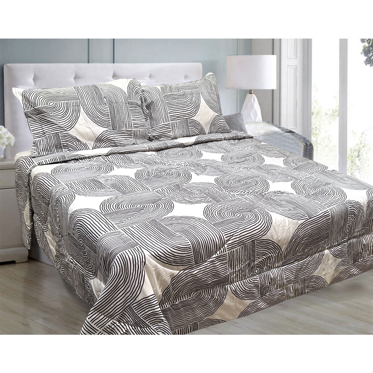 Hotel Living 3 Pce Light Weight Microfiber Comforter Set Queen/King Reversible - SuperSaverAU - view 1