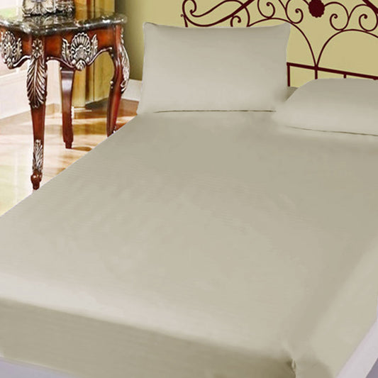 400TC Cotton Percale Super Queen Combo Set 50cm Wall - Taupe