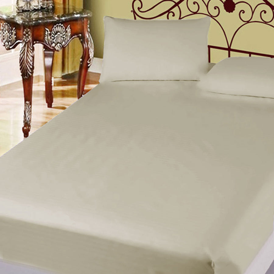 400TC Cotton Percale Super Queen Combo Set 50cm Wall - Taupe - SuperSaverAU - view 1