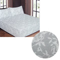 ICF Store 150GSM Luxury Printed Cotton Flannel Combo Fitted Sheet Set Queen - Leaves - SuperSaverAU - view 1