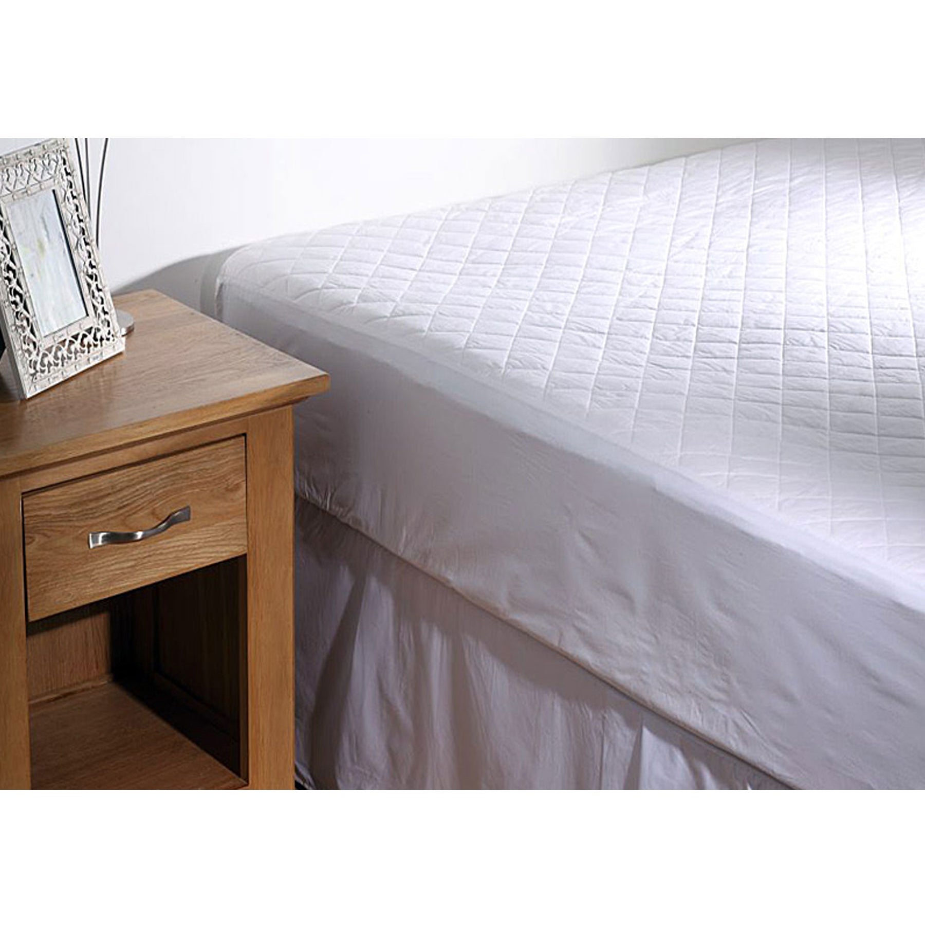 100% Cotton Quilted Mattress Protector 35cm Wall Double - Cool & Comfortable - SuperSaverAU - view 1