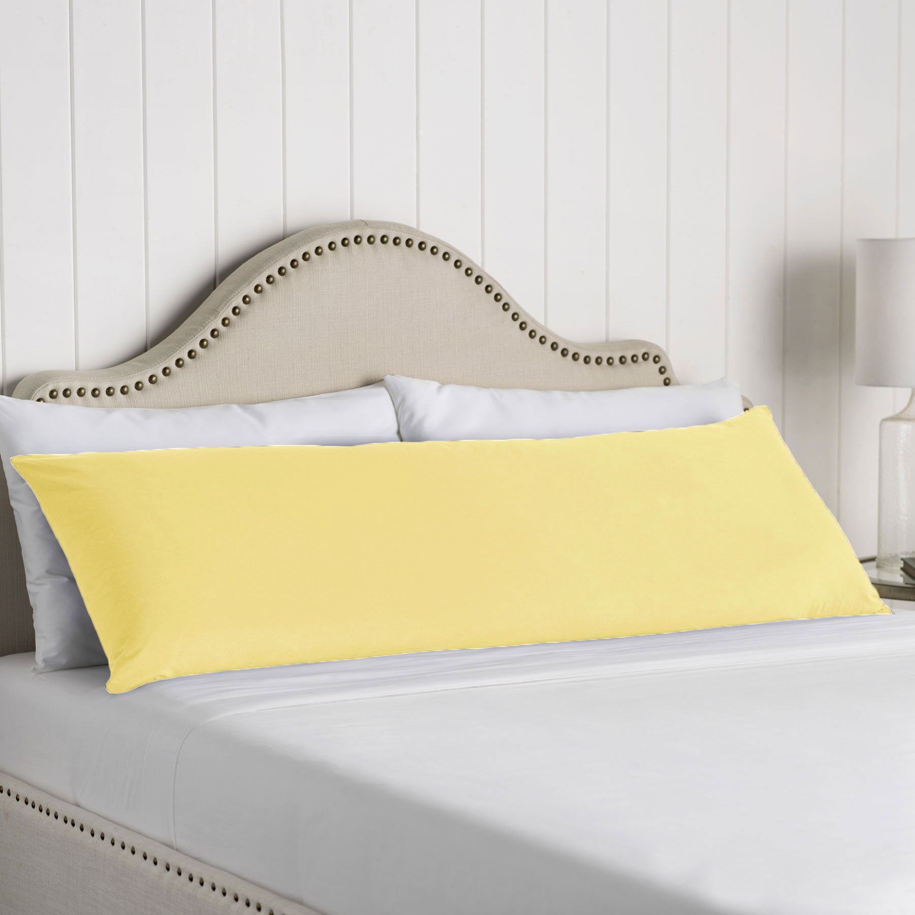 Artex 100% Cotton Body Pillowcase, Solid Colour, 48 x 145 cm, Buttercup - SuperSaverAU - view 1