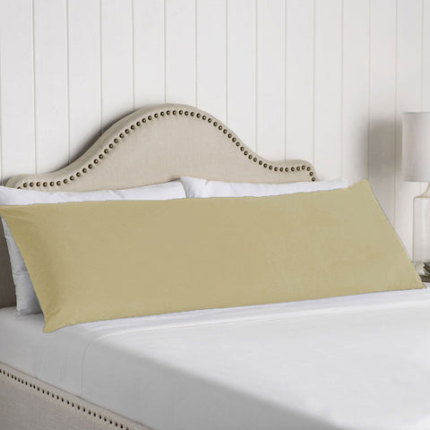 Artex 100% Cotton Body Pillowcase Solid Colour 48 x 145 cm Light Taupe - SuperSaverAU - view 1