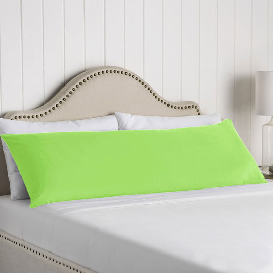 Artex 100% Cotton Body Pillowcase Lime 48 x 145 cm - Soft & Easy Care