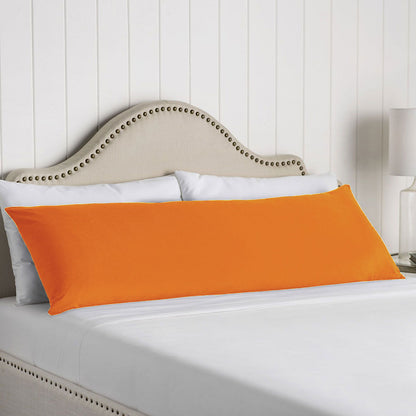 Artex 100% Cotton Body Pillowcase Orange 48 x 145 cm - Soft & Easy Care