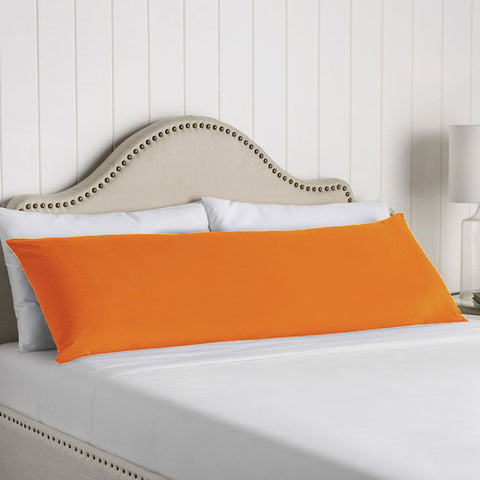 Artex 100% Cotton Body Pillowcase Orange 48 x 145 cm - Soft & Easy Care - SuperSaverAU - view 1
