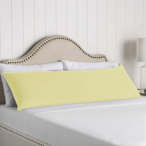Artex 100% Cotton Body Pillowcase 48 x 145 cm - Solid Colour Rich Cream - SuperSaverAU - view 1