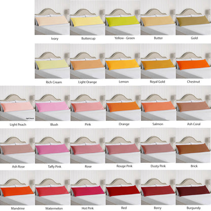 Artex 100% Cotton Body Pillowcase 48 x 145 cm - Solid Colour Rich Cream