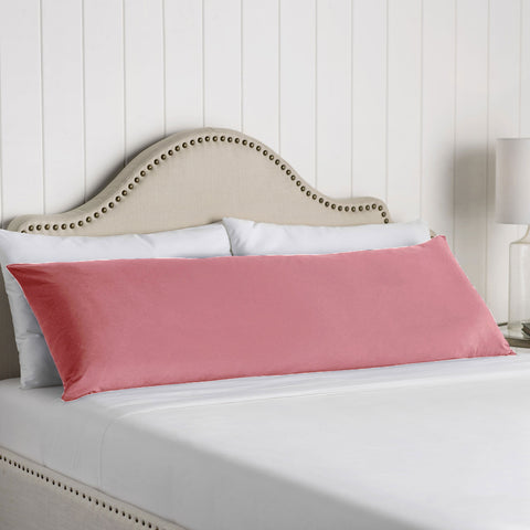 Artex 100% Cotton Body Pillowcase - 48 x 145 cm, Solid Colour Design, Rose - SuperSaverAU - view 1