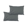 Charcoal Solid Colour Microfiber Standard Pillowcases 48x73cm with Envelope Flap - SuperSaverAU - view 1