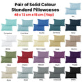 Charcoal Solid Colour Microfiber Standard Pillowcases 48x73cm with Envelope Flap - SuperSaverAU - view 2