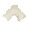 Artex Cotton Polyester V Shape Ruffled Pillowcase, Cream, Fits Standard Tri Pillows - SuperSaverAU - view 1