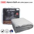 350GSM Alpaca Quilt with Cotton Japara Cover - 180 x 210cm, Australian Made - SuperSaverAU - view 2