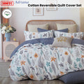 Adriana Reversible Cotton Quilt Cover Set 300TC Queen - Floral Design - SuperSaverAU - view 1