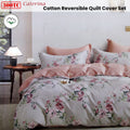 Caterina Reversible Cotton Quilt Cover Set King - 300TC Floral Design - SuperSaverAU - view 2