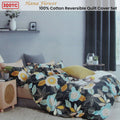 300TC Hana Flower Multi Reversible Cotton Floral Quilt Cover Set Queen - SuperSaverAU - view 2
