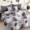 Heidi Grey Reversible Cotton Quilt Cover Set King - 300TC, Soft & Breathable - SuperSaverAU - view 1