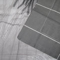 Heidi Grey Reversible Cotton Quilt Cover Set 300TC Queen - Soft & Stylish - SuperSaverAU - view 2