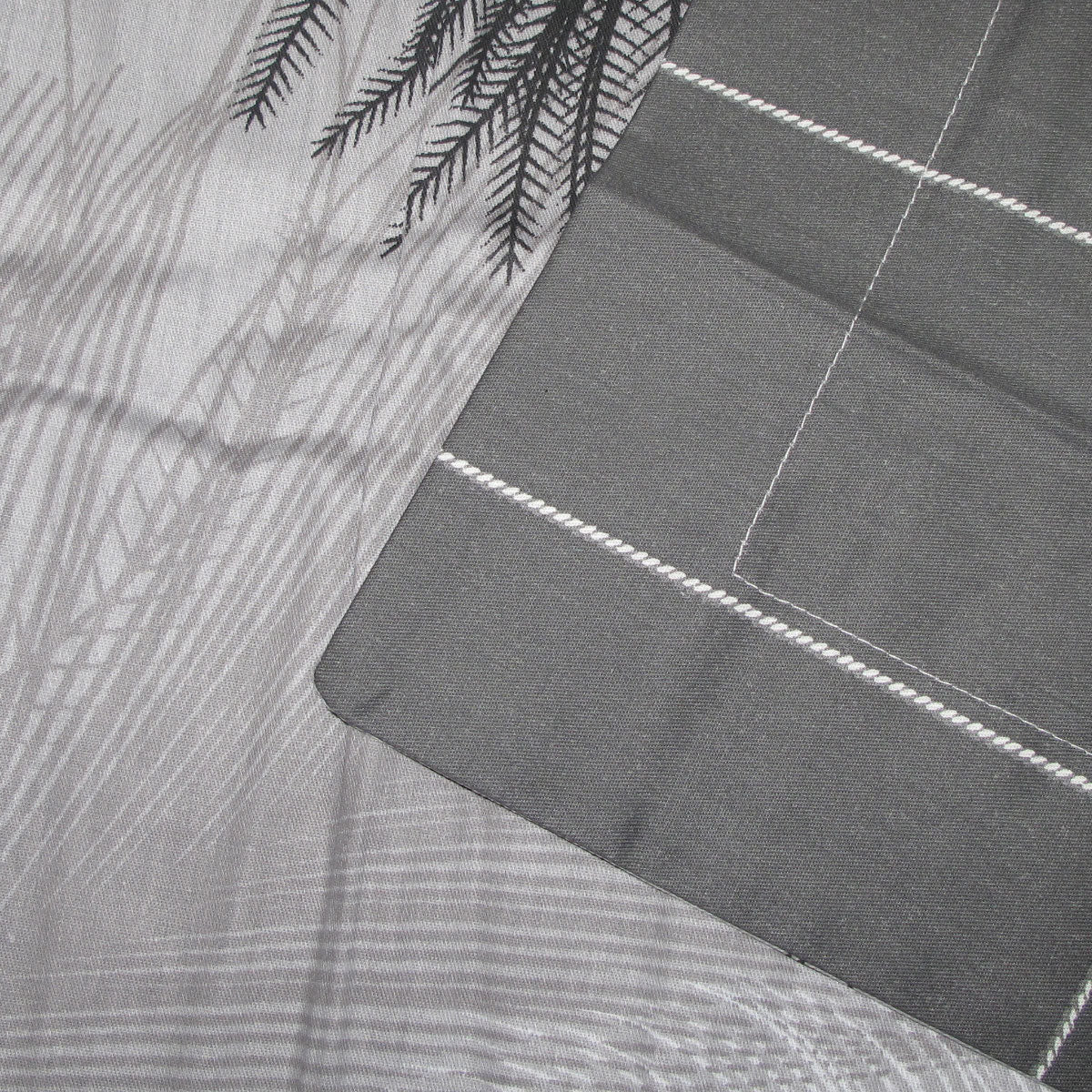Heidi Grey Reversible Cotton Quilt Cover Set 300TC Queen - Soft & Stylish - SuperSaverAU - view 2