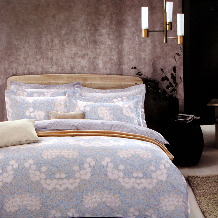 Florence Cotton Reversible Quilt Cover Set 250TC King - Floral Print Design - SuperSaverAU - view 1