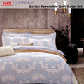 Florence Cotton Reversible Quilt Cover Set 250TC Queen - Floral Print - SuperSaverAU - view 2