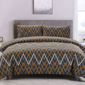 Artex Hayden Orange Quilt Cover Set Geometric Reversible Double 90gsm Polyester - SuperSaverAU - view 1