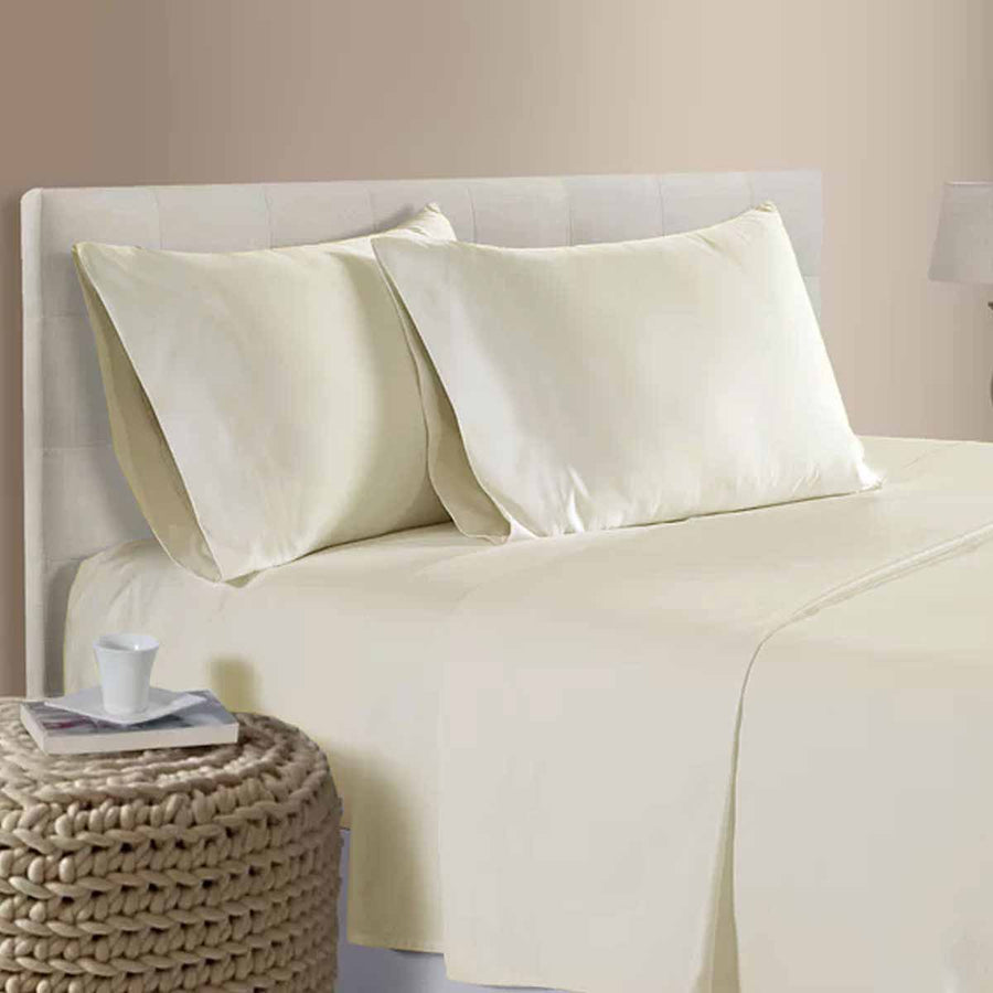 Premium 400TC Cotton Sateen Sheet Set – Cream Queen