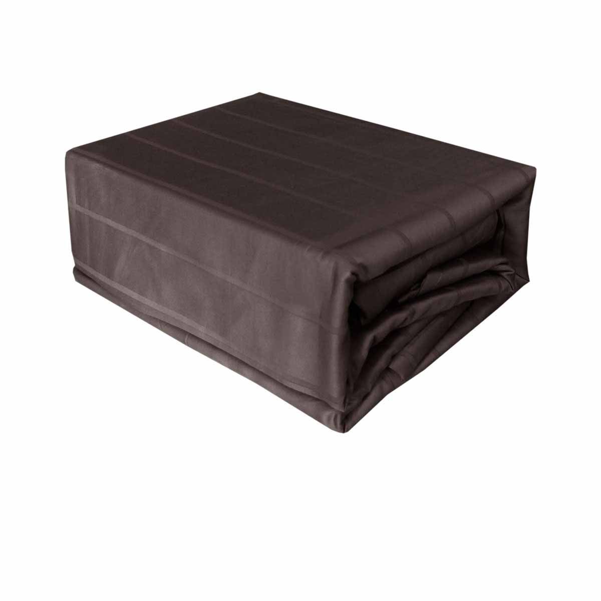 Dark Chocolate 800TC Luxury Cotton Self-Stripe Sheet Set King 40 cm Wall King - SuperSaverAU - view 1