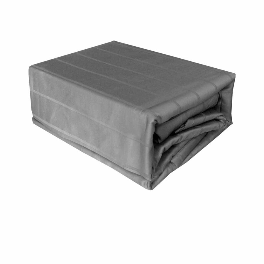 Grey 800TC Luxury Cotton Self-Stripe Sheet Set King 40 cm Wall King - SuperSaverAU - view 1