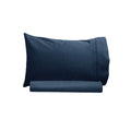 Artex 250TC 100% Cotton Sheet Set Single Navy - Solid Colour Design - SuperSaverAU - view 1
