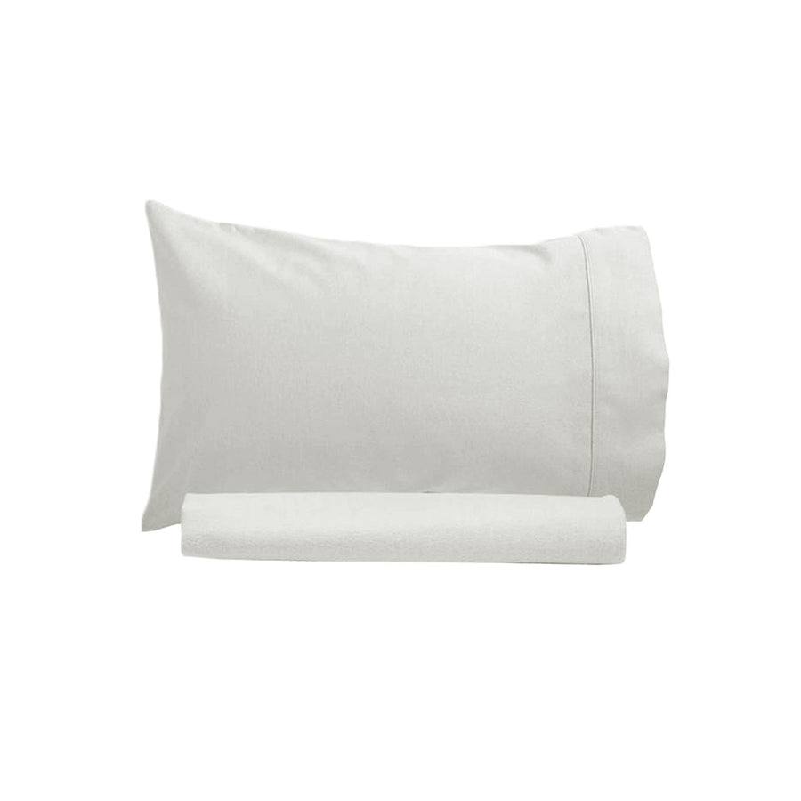 Artex 250TC 100% Cotton Sheet Set Single - Off White, Solid Colour Design - SuperSaverAU - view 1
