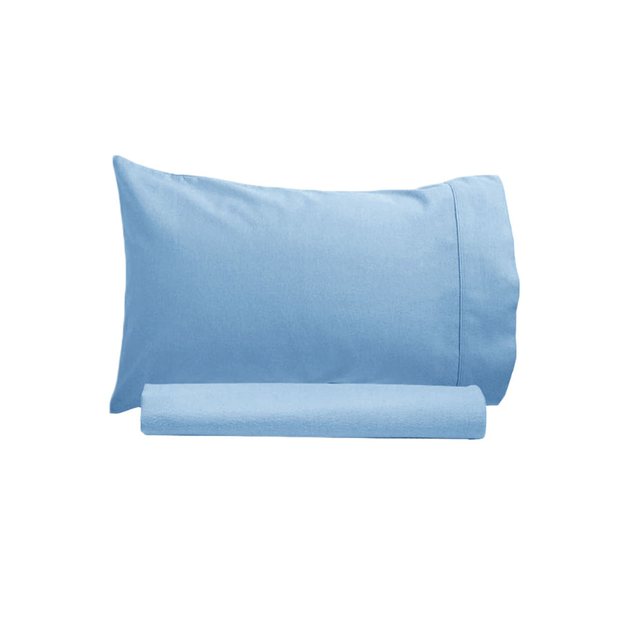 Artex Cotton Sheet Set 250TC - Sky, Single