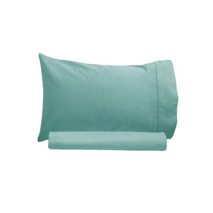 Artex 250TC 100% Cotton Sheet Set Single Teal - Solid Colour Design