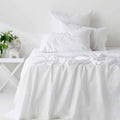 400TC Organic Cotton Premium White Sheet Set Long-Staple Commercial-Grade Durability Queen - SuperSaverAU - view 1