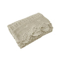 Linen Knitted Crochet Cotton Tablecloth Square 137 x 137cm Scalloped Edge 4-Seater - SuperSaverAU - view 1