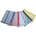Hotel Living Checkered Set of 5 Cotton Tea Towels 50 x 70 cm - Vibrant Colors - SuperSaverAU - view 1