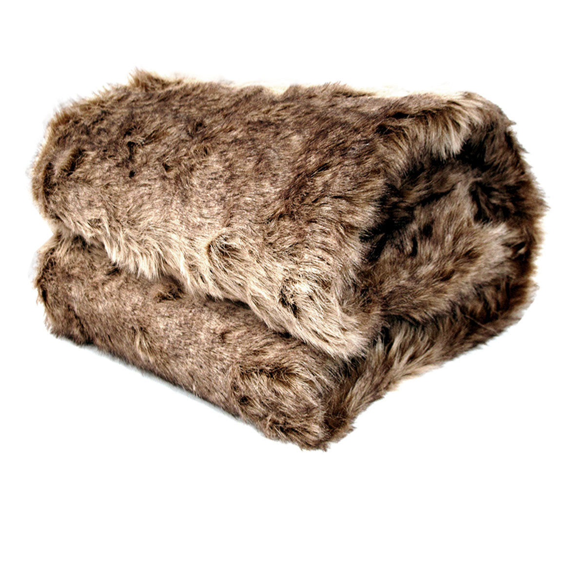 Faux Fur Animal Throw Rug Mexican Wolf 127 x 152 cm - Soft Polyester, Machine Washable - SuperSaverAU - view 1