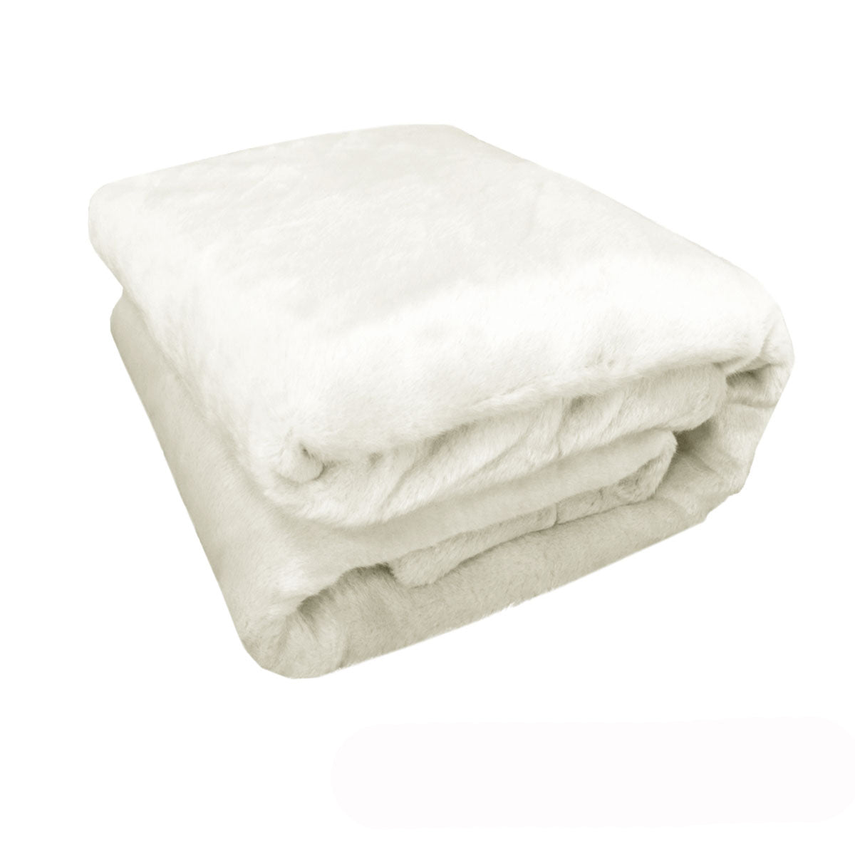 Canine Faux Fur Throw Rug 127 x 152 cm White Chihuahua - Soft Polyester, Machine Washable