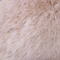 Premium Ariana Long Fleece Faux Fur Throw Rug - Cream, 127 x 152cm