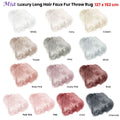 Mia Luxury Long Hair Faux Fur Throw Rug 127 x 152 cm Pale Pink - SuperSaverAU - view 2