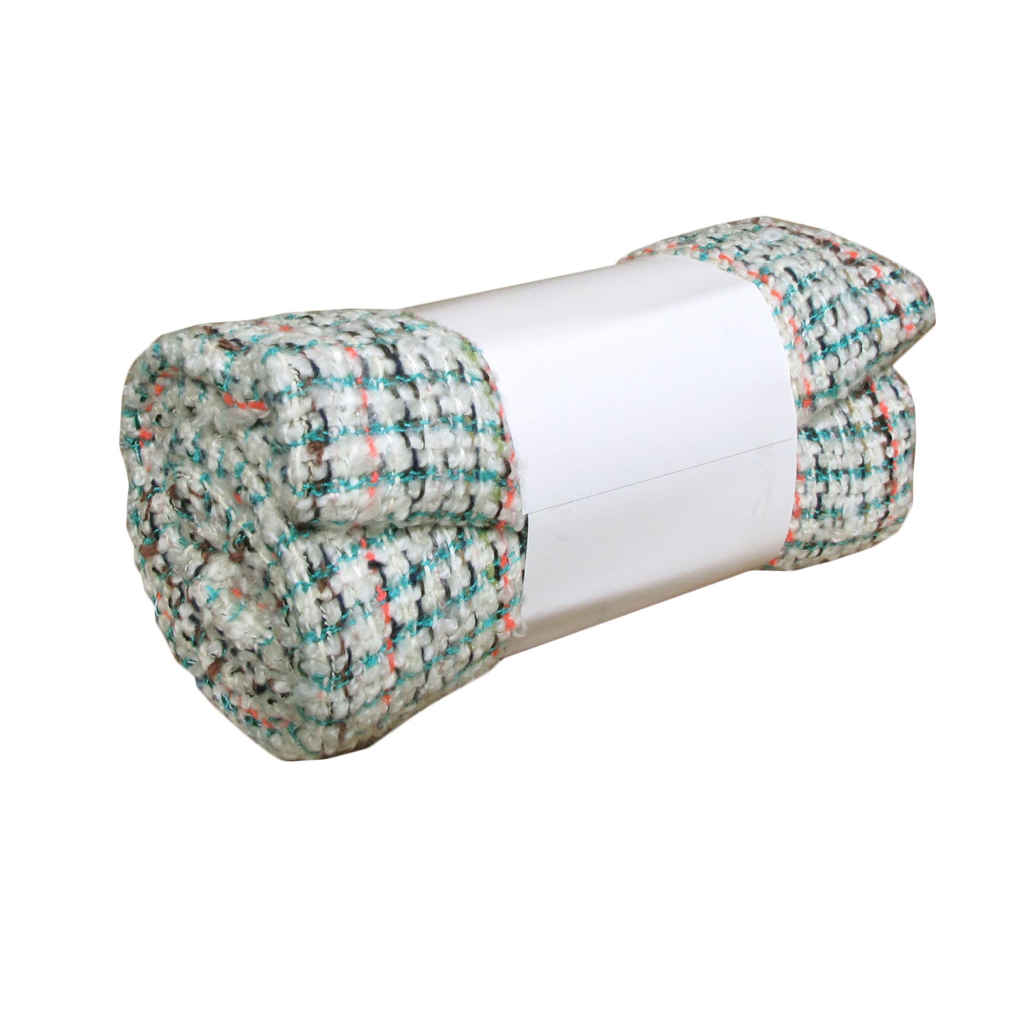 Hotel Living Evie Knitted Fringe Throw Rug 125 x 152 + 13 cm - Soft Polyester