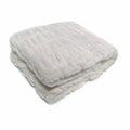 Harper Ruched Faux Fur Throw Rug – Ivory 127 x 152cm