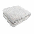 Harper Ruched Faux Fur Throw Rug – White 127 x 152cm
